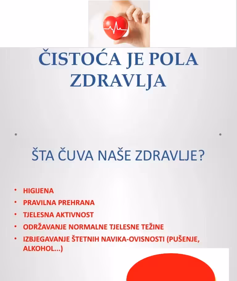 zdravlje i čišćenje informacijski letak